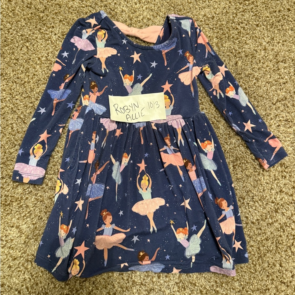 Little Sleepies Girls' Blue Ballerina Dress